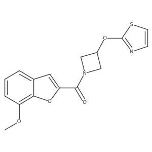 (7-Methoxybenzofuran-2-yl)(3-(thiazol-2-yloxy)azetidin-1-yl)methanone结构式