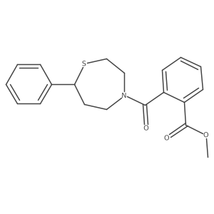 Methyl 2-(7-phenyl-1,4-thiazepane-4-carbonyl)benzoate结构式
