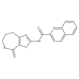 N-(4-oxo-5,6,7,8-tetrahydro-4H-thiazolo[5,4-c]azepin-2-yl)quinoxaline-2-carboxamide结构式