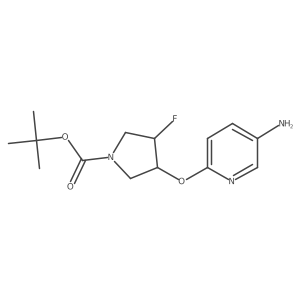 (3R,4S)-tert-Butyl 3-((5-aminopyridin-2-yl)oxy)-4-fluoropyrrolidine-1-carboxylate Structure