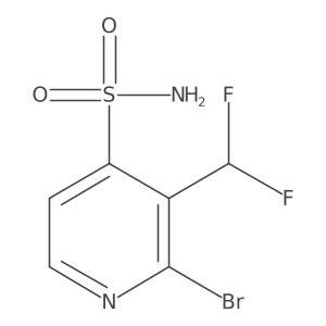 2-Bromo-3-(difluoromethyl)pyridine-4-sulfonamide结构式