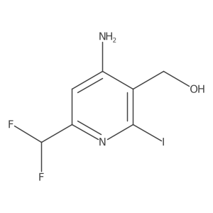 (4-Amino-6-(difluoromethyl)-2-iodopyridin-3-yl)methanol Structure