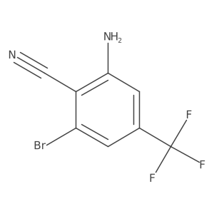 3-Bromo-2-cyano-5-(trifluoromethyl)aniline Structure