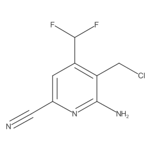 6-Amino-5-(chloromethyl)-4-(difluoromethyl)picolinonitrile Structure
