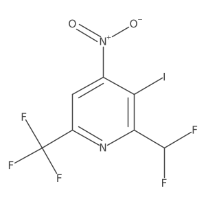 2-(Difluoromethyl)-3-iodo-4-nitro-6-(trifluoromethyl)pyridine结构式