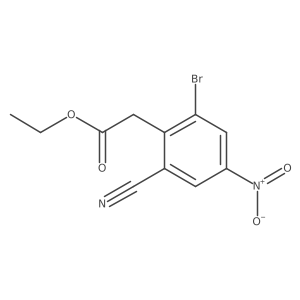 Ethyl 2-bromo-6-cyano-4-nitrophenylacetate Structure