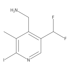 (5-(Difluoromethyl)-2-iodo-3-methylpyridin-4-yl)methanamine结构式