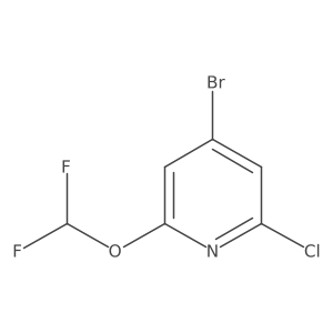4-Bromo-2-chloro-6-(difluoromethoxy)pyridine结构式