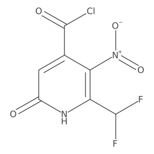 2-(Difluoromethyl)-6-hydroxy-3-nitropyridine-4-carbonyl chloride Structure