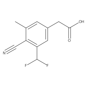 2-(4-Cyano-3-(difluoromethyl)-5-methylphenyl)acetic acid Structure