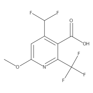 4-(Difluoromethyl)-6-methoxy-2-(trifluoromethyl)nicotinic acid Structure