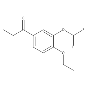 1-(3-(Difluoromethoxy)-4-ethoxyphenyl)propan-1-one Structure
