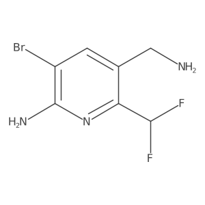 5-(Aminomethyl)-3-bromo-6-(difluoromethyl)pyridin-2-amine Structure