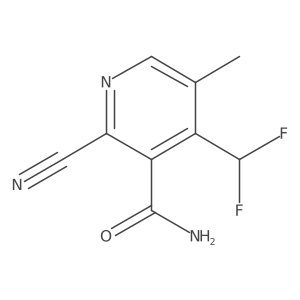 2-Cyano-4-(difluoromethyl)-5-methylnicotinamide结构式
