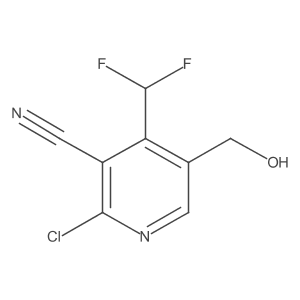 2-Chloro-4-(difluoromethyl)-5-(hydroxymethyl)nicotinonitrile Structure