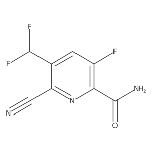 6-Cyano-5-(difluoromethyl)-3-fluoropicolinamide Structure