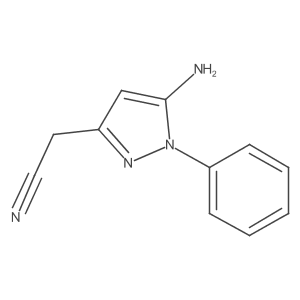 2-(5-amino-1-phenyl-1H-pyrazol-3-yl)acetonitrile结构式