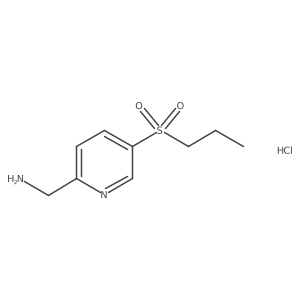 (5-(Propylsulfonyl)pyridin-2-yl)methanamine hydrochloride Structure