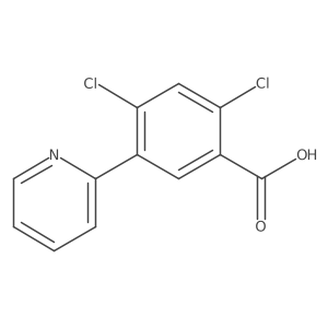 2,4-Dichloro-5-(pyridin-2-yl)benzoic acid结构式