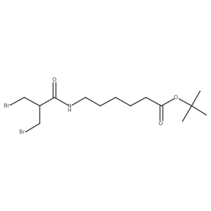tert-Butyl 6-(3-bromo-2-(bromomethyl)propanamido)hexanoate Structure
