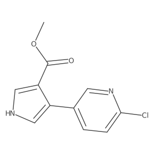 4-(6-Chloro-3-pyridinyl)-1H-pyrrole-3-carboxylic acid methyl ester结构式