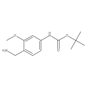 tert-butyl N-[4-(aminomethyl)-3-methoxyphenyl]carbamate结构式