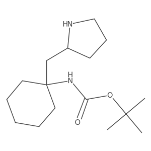 tert-butyl N-{1-[(pyrrolidin-2-yl)methyl]cyclohexyl}carbamate Structure