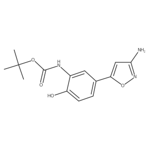 tert-butyl N-[5-(3-amino-1,2-oxazol-5-yl)-2-hydroxyphenyl]carbamate Structure