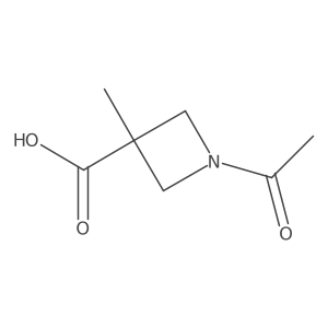1-Acetyl-3-methyl-3-azetidinecarboxylic acid结构式