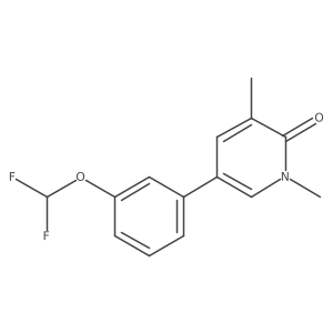 5-[3-(Difluoromethoxy)phenyl]-1,3-dimethylpyridin-2-one结构式