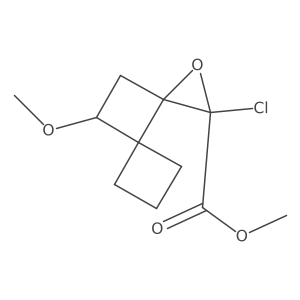 Methyl 2-chloro-8-methoxy-1-oxadispiro[2.0.3^{4}.2^{3}]nonane-2-carboxylate Structure