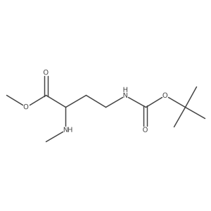 (S)-Methyl 4-((tert-butoxycarbonyl)amino)-2-(methylamino)butanoate结构式