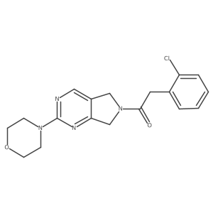2-(2-chlorophenyl)-1-(2-morpholino-5H-pyrrolo[3,4-d]pyrimidin-6(7H)-yl)ethanone结构式