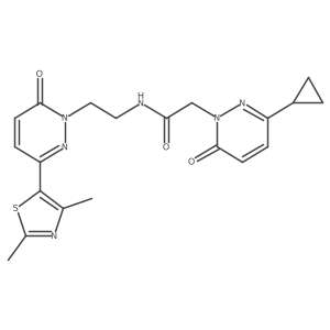 2-(3-cyclopropyl-6-oxopyridazin-1(6H)-yl)-N-(2-(3-(2,4-dimethylthiazol-5-yl)-6-oxopyridazin-1(6H)-yl)ethyl)acetamide Structure
