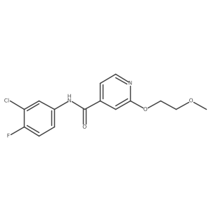 N-(3-chloro-4-fluorophenyl)-2-(2-methoxyethoxy)isonicotinamide结构式