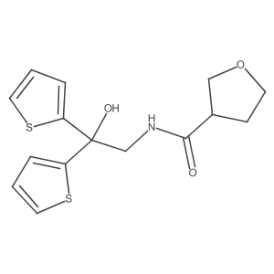 N-(2-hydroxy-2,2-di(thiophen-2-yl)ethyl)tetrahydrofuran-3-carboxamide Structure