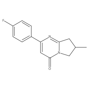 2-(4-Fluorophenyl)-7-methyl-4H,6H,7H,8H-pyrrolo[1,2-a]pyrimidin-4-one结构式