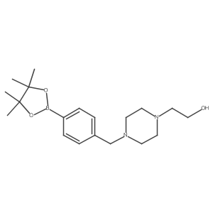 2-(4-(4-(4,4,5,5-Tetramethyl-1,3,2-dioxaborolan-2-yl)benzyl)piperazin-1-yl)ethanol Structure