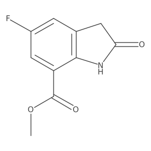 Methyl 5-fluoro-2-oxoindoline-7-carboxylate结构式