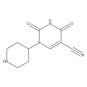 2,4-Dioxo-1-(piperidin-4-yl)-1,2,3,4-tetrahydropyrimidine-5-carbonitrile Structure