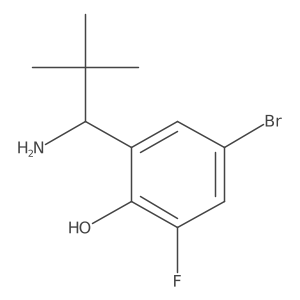 2-(1-Amino-2,2-dimethylpropyl)-4-bromo-6-fluorophenol Structure