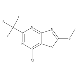 7-Chloro-2-(methylthio)-5-(trifluoromethyl)thiazolo[4,5-d]pyrimidine结构式