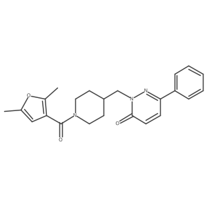 2-{[1-(2,5-Dimethylfuran-3-carbonyl)piperidin-4-yl]methyl}-6-phenyl-2,3-dihydropyridazin-3-one结构式