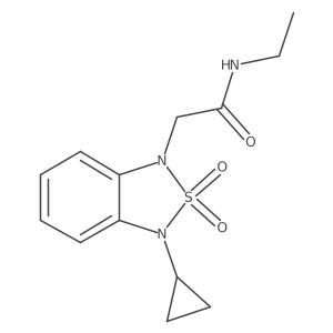 2-(3-cyclopropyl-2,2-dioxo-1,3-dihydro-2lambda6,1,3-benzothiadiazol-1-yl)-N-ethylacetamide Structure