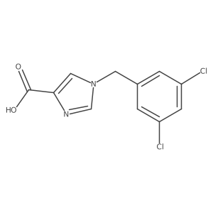 1-(3,5-dichlorobenzyl)-1H-imidazole-4-carboxylic acid结构式