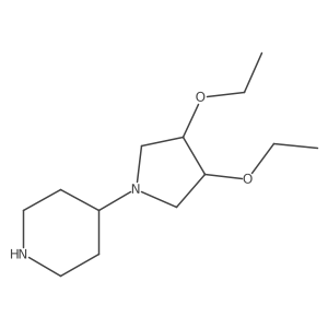4-(3,4-Diethoxypyrrolidin-1-yl)piperidine Structure