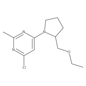 4-Chloro-6-(2-(ethoxymethyl)pyrrolidin-1-yl)-2-methylpyrimidine Structure