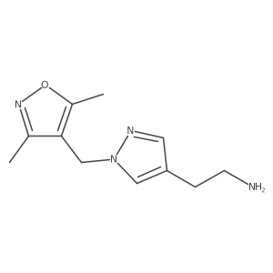 2-{1-[(3,5-dimethyl-1,2-oxazol-4-yl)methyl]-1H-pyrazol-4-yl}ethan-1-amine Structure