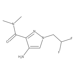 4-Amino-1-(2,2-difluoroethyl)-N,N-dimethyl-1H-pyrazole-3-carboxamide结构式