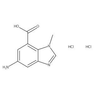 6-Amino-3-methylbenzimidazole-4-carboxylic acid;dihydrochloride结构式